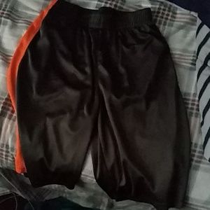 Boys grey an orange gym  shorts 10